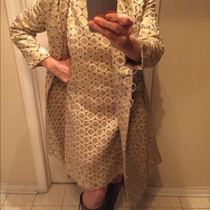 Vintage brocade dress and coat